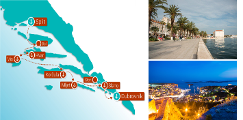 Kroatien Kreuzfahrt A13 - Split-Dubrovnik Deluxe